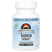 Source Naturals, Serene Science®, екстракт шафрану, 15 мг, 60 таблеток