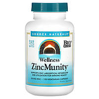 Source Naturals, Wellness ZincMunity, 120 вегетаріанських капсул