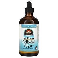 Source Naturals, Wellness, Colloidal Silver, колоїдне срібло, 30 част./млн, 236,56 мл (8 рідк. унції) (30 част./млн у 2 ч. л.)