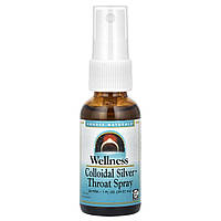 Source Naturals, Wellness, спрей для горла з колоїдним сріблом™, 29,57 мл (1 рідк. унція)