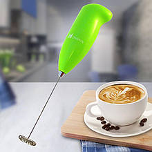 Ручний міні-міксер капучінатор Hongxing для молока та вершків, Салатовий (205)