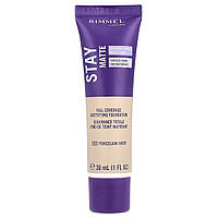 Rimmel London, Stay Matte, Full Coverage Mattifying Foundation, 101 Porcelain Ivory, 1 fl oz (30 ml)