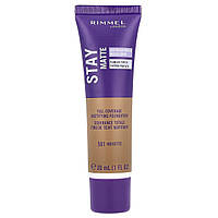 Rimmel London, Stay Matte, матувальна тональна основа для повного покриття, 501 noisette, 30 мл (1 рідк. унція)