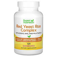 Super Nutrition, комплекс із червоним ферментованим рисом, 120 вегетаріанських капсул