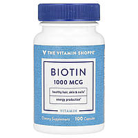 The Vitamin Shoppe, біотин, 1000 мкг, 100 капсул