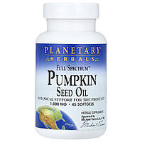 Planetary Herbals, Full Spectrum™, олія з насіння гарбуза, 1000 мг, 45 капсул (500 мг в 1 капсулі)