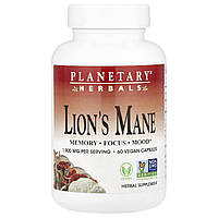 Planetary Herbals, їжовик гребінчастий, 1000 мг, 60 веганських капсул (500 мг в 1 капсулі)