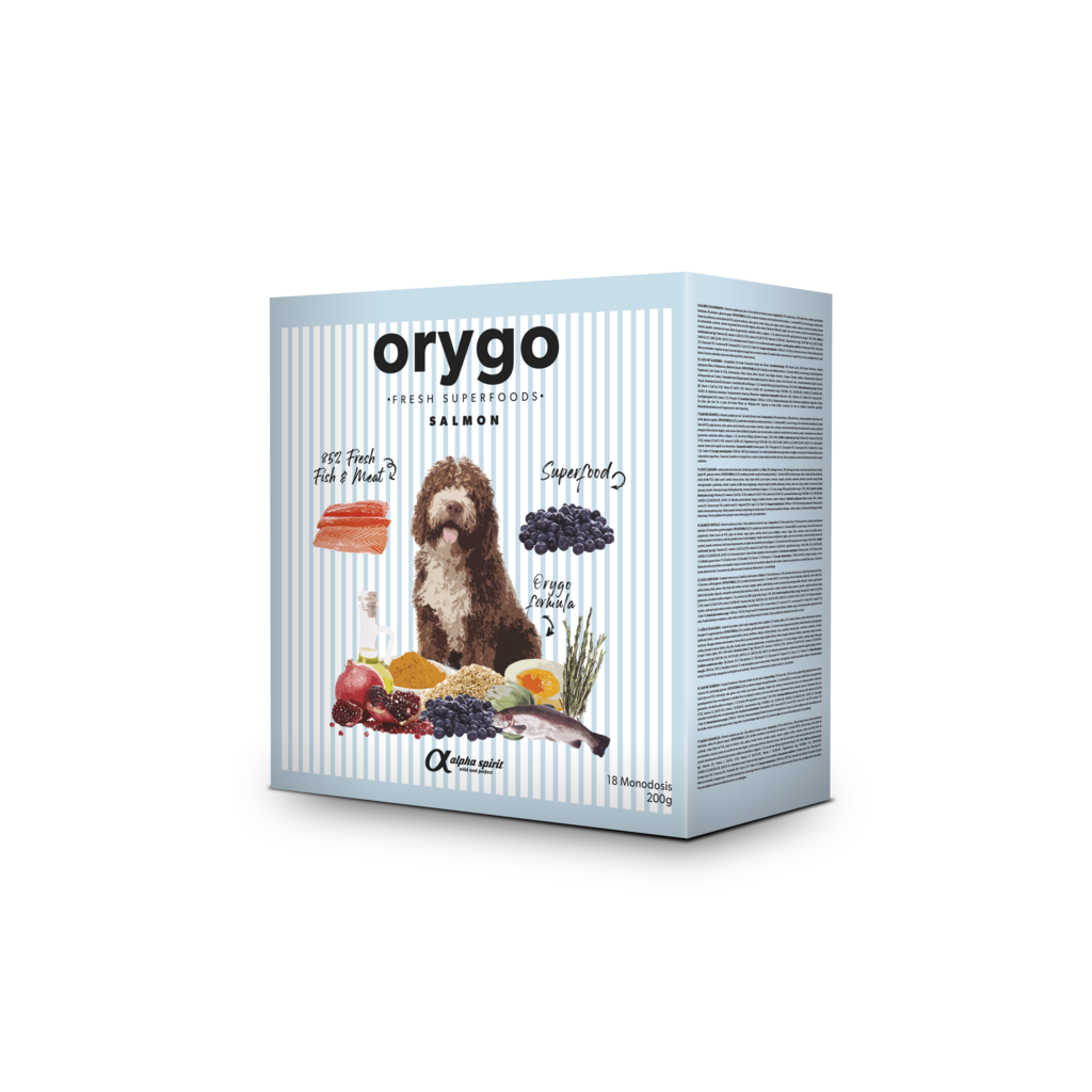 Корм для дорослих собак ORYGO Salmon з лососем та чорницею напіввологий (200г х18) 3,6 кг (ORYGD030000946)