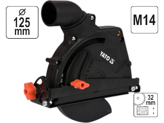 Кожух пилозахисний до КШМ для різання YATO: на диск Ø=125 мм, глибина різу- 32 мм, фото 1