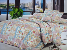 Натуральна постільна білизна євро Жатка 200х220 см, високої якості (Gе-31)