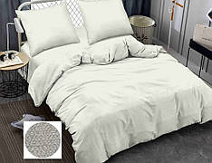 Євро однотонний комплект постільної білизни жатка розмір 200х220 см (Gе-48)