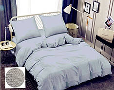 Якісний бавовняний комплект постільної білизни Жатка євро розмір 200х220 см (Gе-49)
