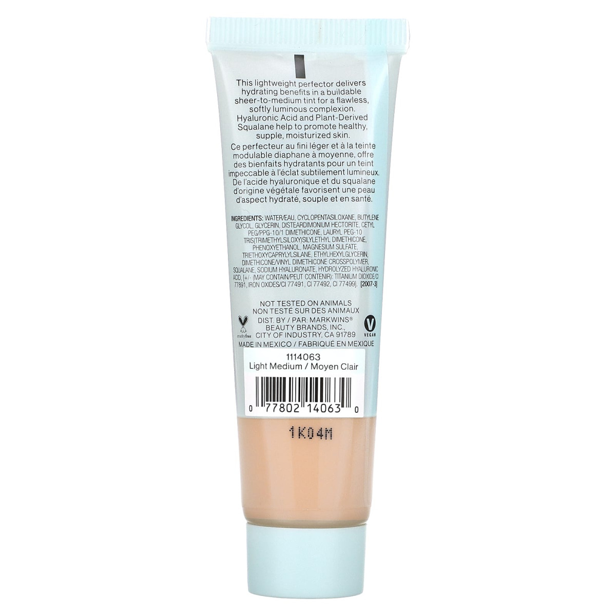 Wet n wild, Barefocus, тонований зволожувальний засіб, 1114063 середній світлий, 27 мл (0,91 рідк. унції)