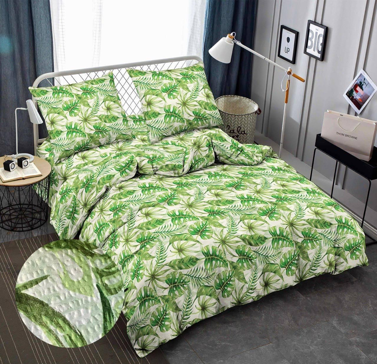 Якісний постільний комплект білизни Жатка з малюнком, від українського виробника, полуторний (G1.5-61)