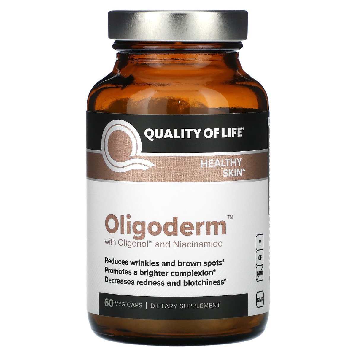Quality of Life, Oligoderm з олігонолом і нікотинамідом, 60 капсул VegiCap