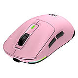Ігрова геймерська миша для ПК комп'ютера ноутбука MEETION GW24 | 6 кнопок, 8000dpi, 30-60h, RGB | Рожевий, фото 2