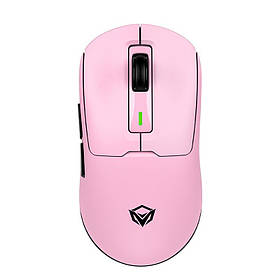 Ігрова геймерська миша для ПК комп'ютера ноутбука MEETION GW24 | 6 кнопок, 8000dpi, 30-60h, RGB | Рожевий