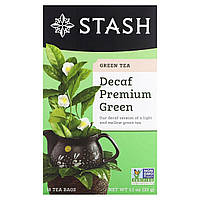 Stash Tea, зелений чай преміальної якості, без кофеїну, 18 чайних пакетиків, 33 г (1,1 унції)