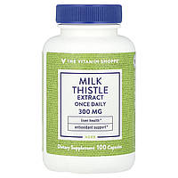 The Vitamin Shoppe, екстракт розторопші, один раз на день, 300 мг, 100 капсул