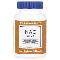 The Vitamin Shoppe, NAC, 600 мг, 50 капсул