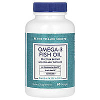 The Vitamin Shoppe, омега-3 риб’ячий жир, 60 капсул