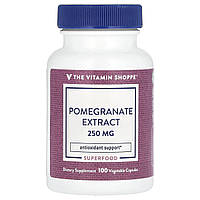 The Vitamin Shoppe, екстракт граната, 250 мг, 100 рослинних капсул