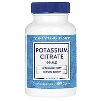 The Vitamin Shoppe, цитрат калію, 99 мг, 100 капсул