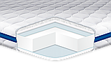 Тонкий ортопедичний матрац-топпер Super Strong 150x200 трикотажний чохол EuroSleep, фото 5