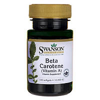 Бета-кератин (Вітамін А), Beta-Carotene (Vitamin A), Swanson, 10000 МЕ, 100 капсул