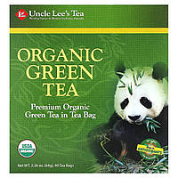 Uncle Lee's Tea, органічний зелений чай, 40 чайних пакетиків, 64 г (2,26 унції)