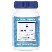The Vitamin Shoppe, Вітамін E, 268 мг (400 МО), 60 капсул