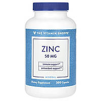 The Vitamin Shoppe, цинк, 50 мг, 300 капсул