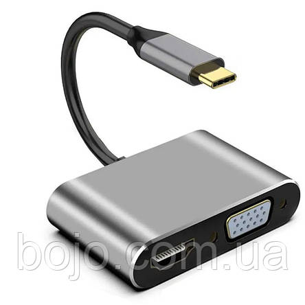 Конвертер Type-C 4в1 HDMI/VGA/USB/PD (206), фото 3