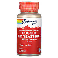 Solaray, Guggul, червоний дріжджовий рис, 60 капсул VegCap