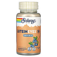Solaray, Lutein Eyes 18, натуральна лохина, 30 жувальних таблеток