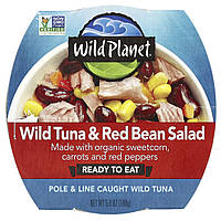 Wild Planet, Салат з бобами з дикого тунця та кукурудзою, 5,6 унції (160 г)