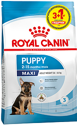 Акція! Корм для цуценят Royal Canin Maxi Puppy (Роял Канін Максі Паппі) 3кг.+1кг.!