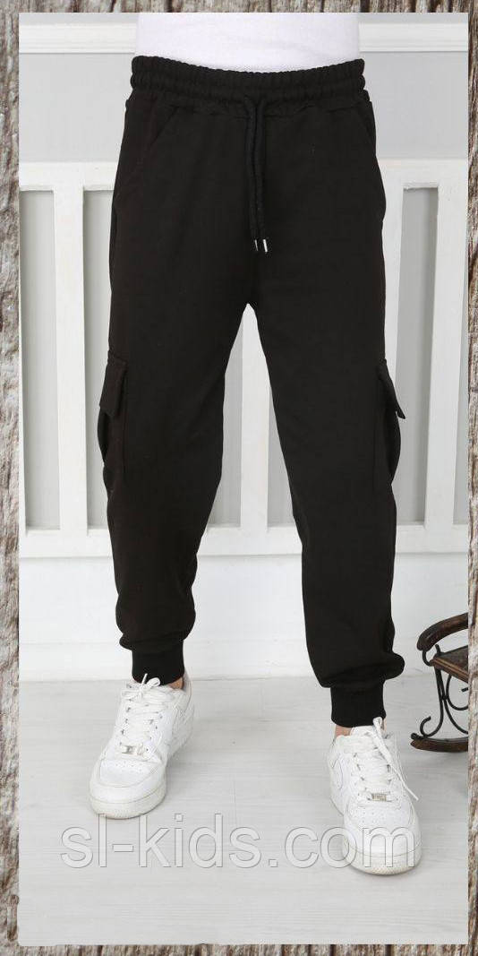 Дитячі спортивні штани з накладними кишенями Розмір 10 (140) (роздр.)