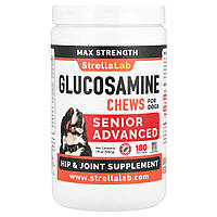 StrellaLab, Max Strength Glucosamine Chews, For Dogs, Senior Advanced, Bacon, 180 Chews, 19 oz (450 g)