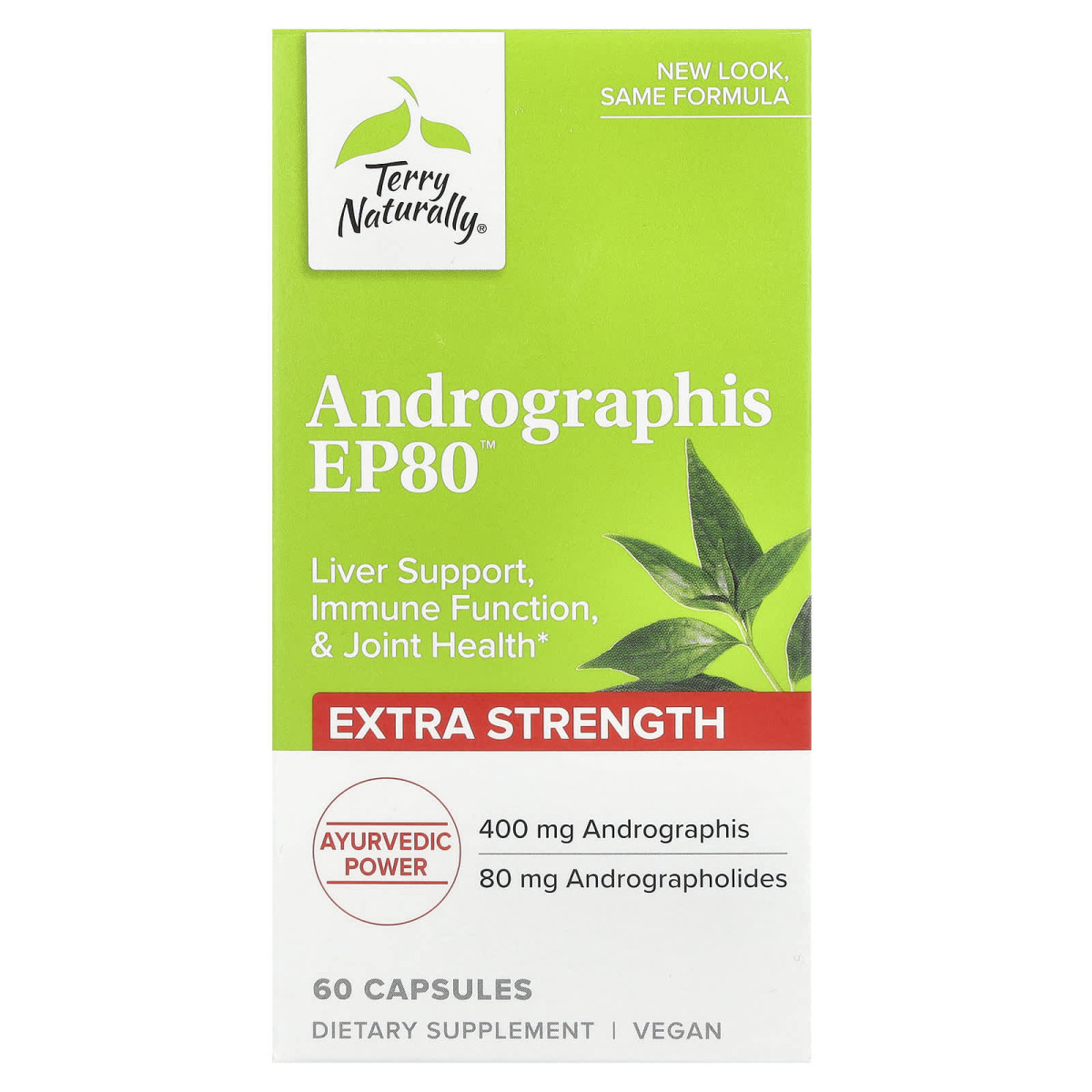Андрографіс, Andrographis EP80, Extra Strength, Terry Naturally, 60 капсул