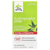 Андрографіс, Andrographis EP80, Extra Strength, Terry Naturally, 60 капсул