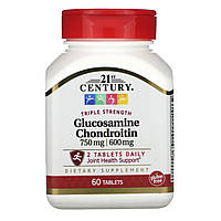Глюкозамін і хондроїтин 21st Century (Glucosamine 750 mg Chondroitin 600 mg) 60 таблеток