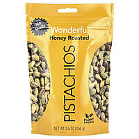 Wonderful Pistachios, смажені з медом, без раковин, 155 г (5,5 унції)