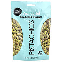 Wonderful Pistachios, морська сіль і оцет, без раковин, 155 г (5,5 унції)