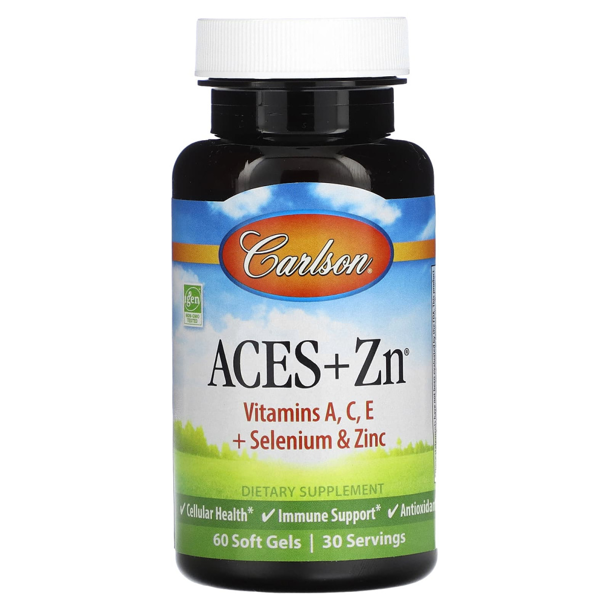 Вітаміни ACE + селен і цинк Carlson Labs (Aces + Zn) 60 капсул