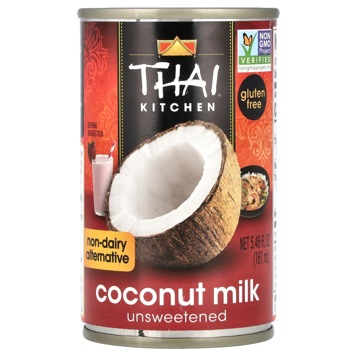 Thai Kitchen, кокосове молоко, без підсолоджувачів, 161 мл (5,46 рідк. унції)