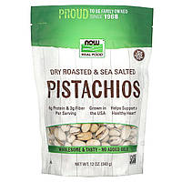 Смажені фісташки з морською сіллю Now Foods (Pistachios Salt) 340 г