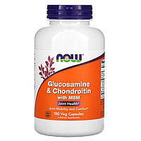 Глюкозамін Хондроїтин МСМ Now Foods (Glucosamine & Chondroitin with MSM) 180 капсул