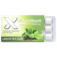 Xyloburst, ксилітолова камедь, зелений чай, 12 шт