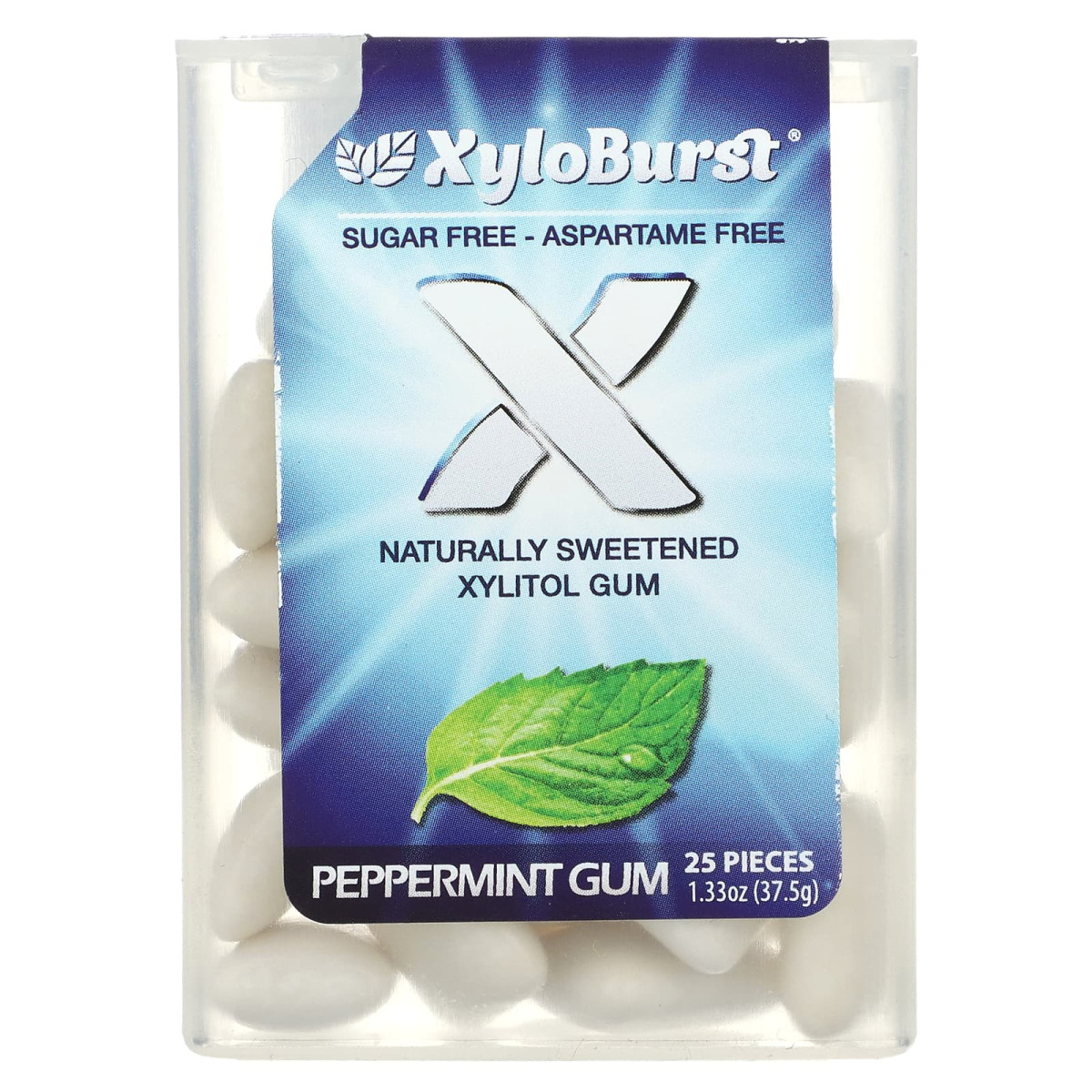 Xyloburst, ксилітолова камедь, перцева м’ята, 25 шт